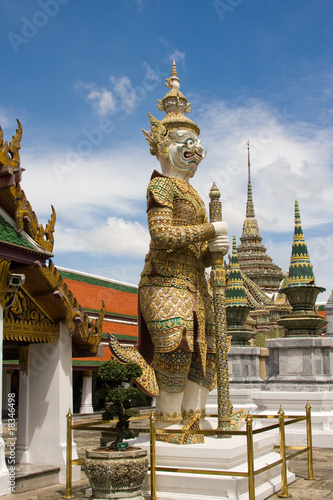 The temple in the Grand palace area  in Bangkok  Thailand