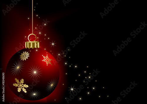 boule rouge de Noël