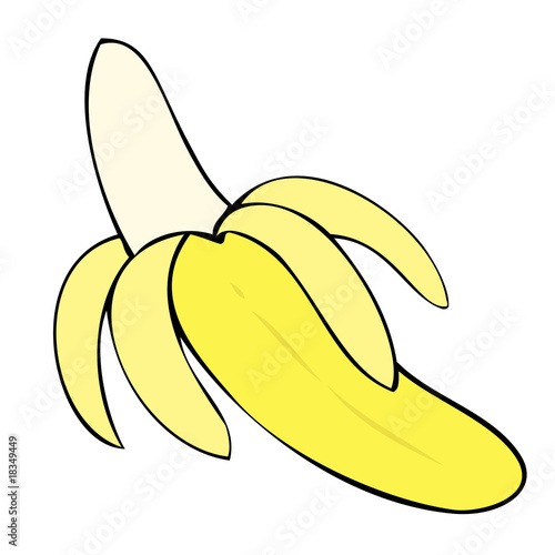 Peeled banana