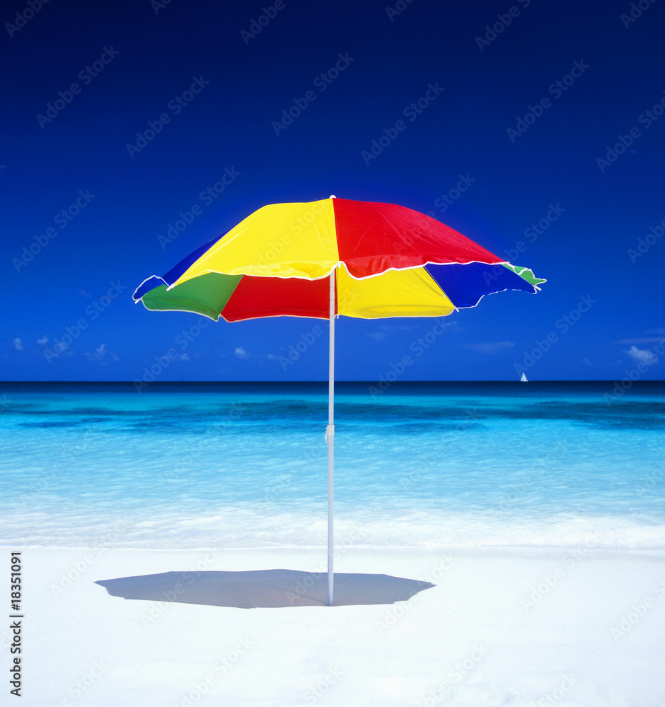 sunshade, Petite Anse, Mahe, Seychelles