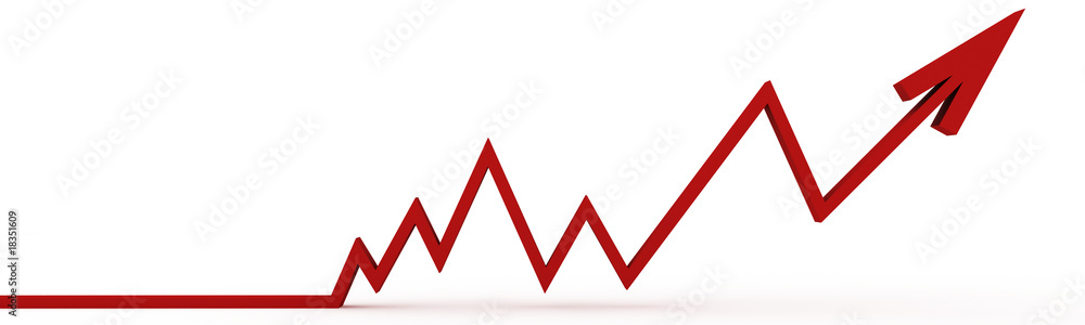 Business graph with grid Business graph with grid
