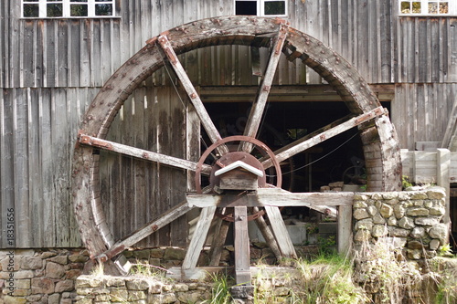 old wood waterwheel