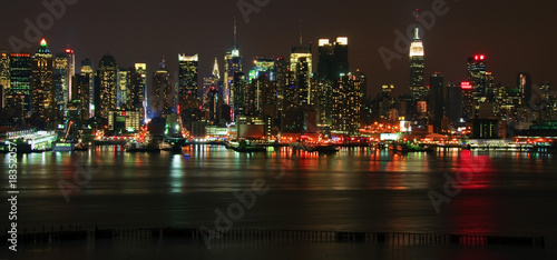 Obraz na płótnie capture new york cityscape skyline, usa w salonie