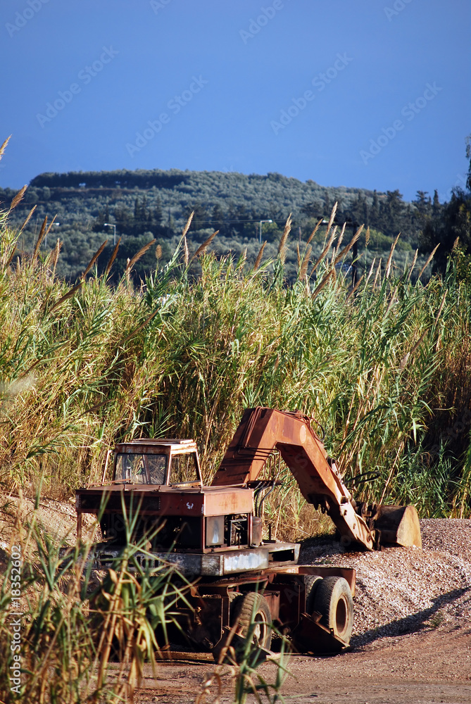 Fototapeta premium abandoned digger