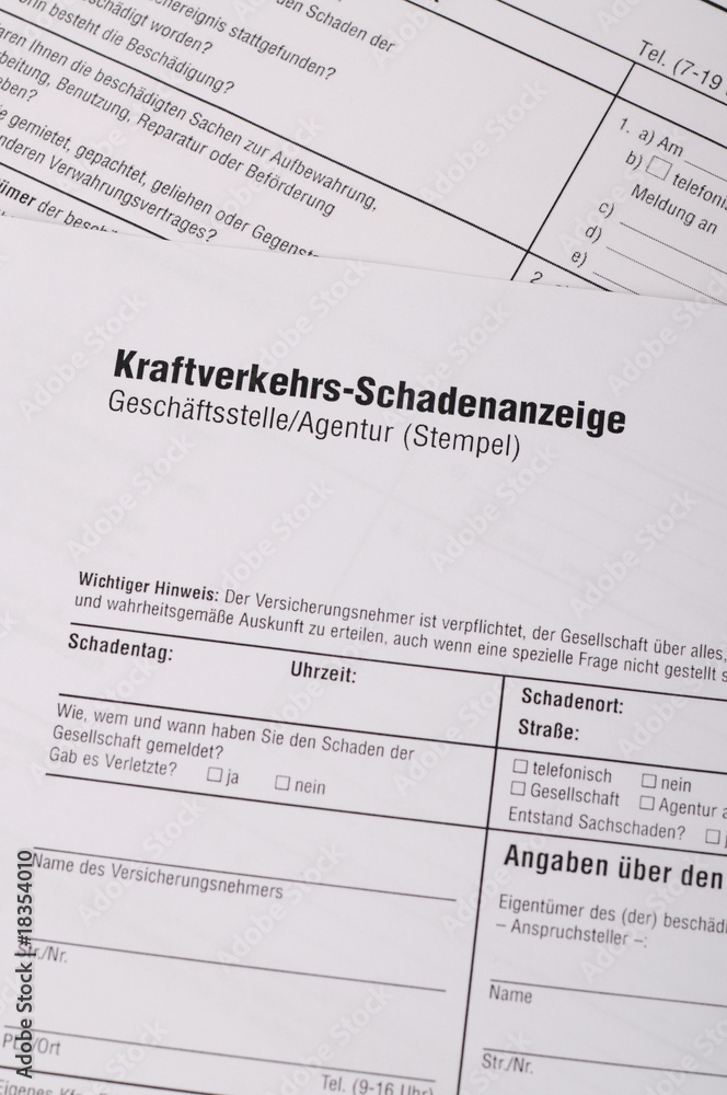 Schadensmeldung Schadensmeldung