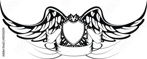 winged coat of arms