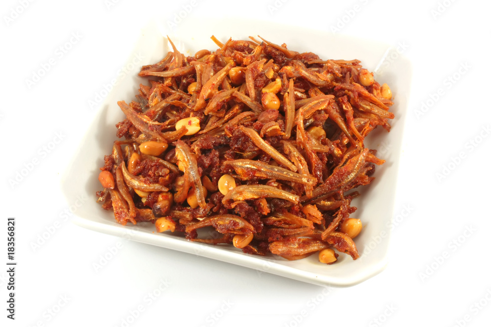 Spicy Asian Cuisine Anchovies Dish Spicy Asian Cuisine Anchovies Dish