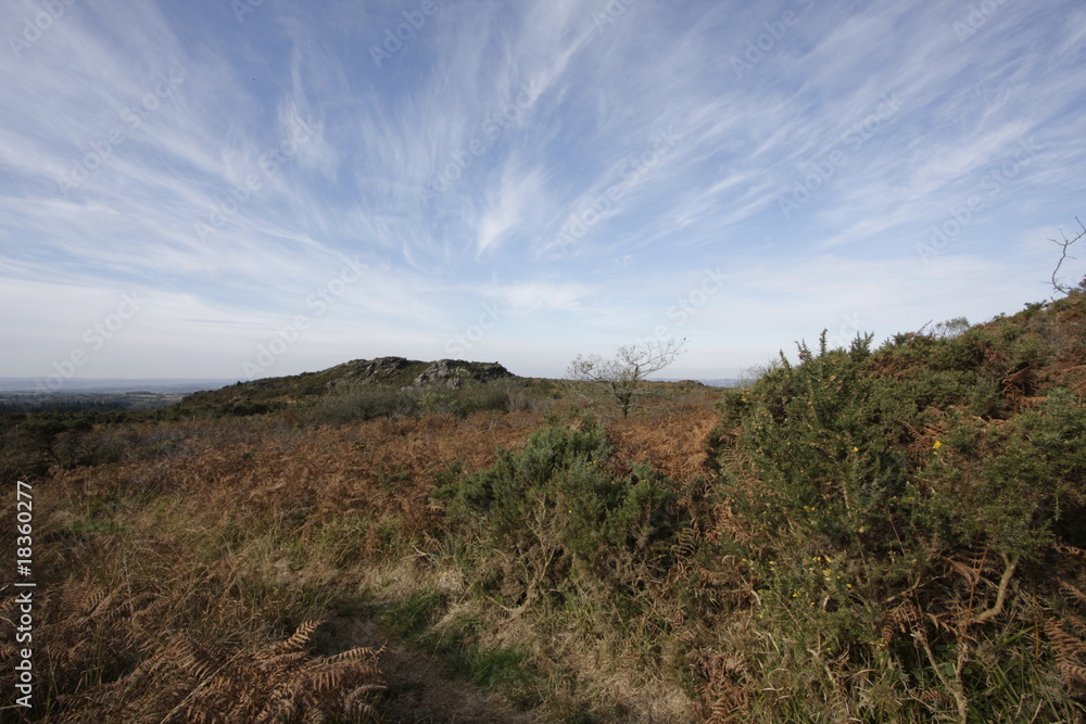 view of a small mountain in brittany
