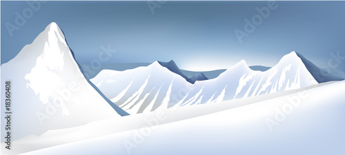 Winter mountains