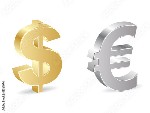 dollar and euro icon
