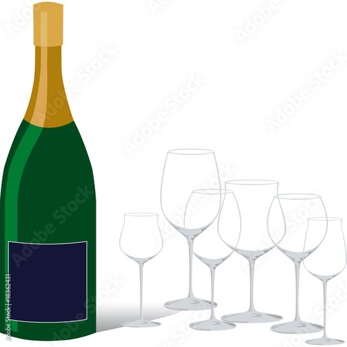 bottiglia,vino,bicchieri