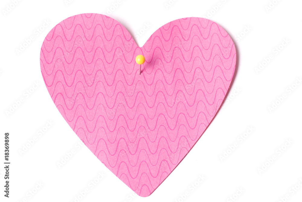 Heart shaped blank sticky note