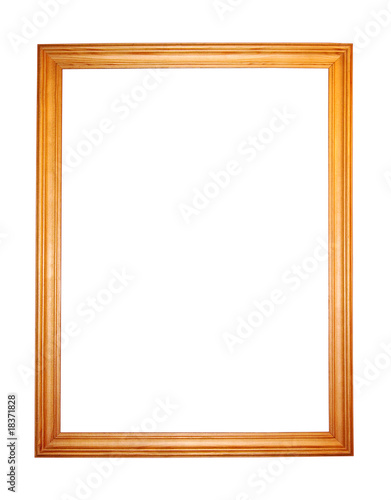 Wooden frame isolated on white