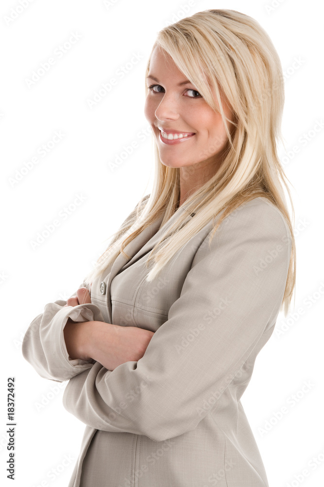 Attractive businesswoman with arms crossed Attractive businesswoman with arms crossed