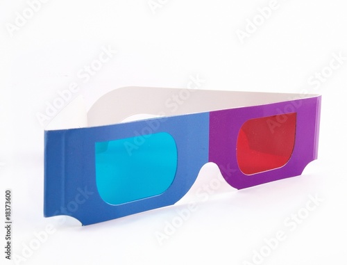 3d glasses on a white background