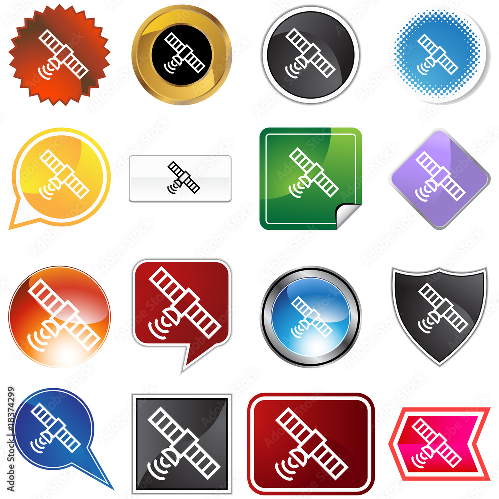 Fototapeta premium Satellite Icon Set