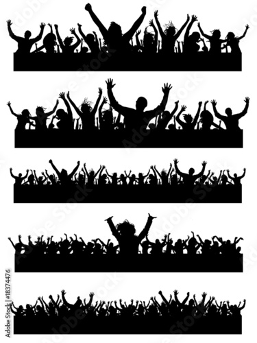 Various audience silhouetes