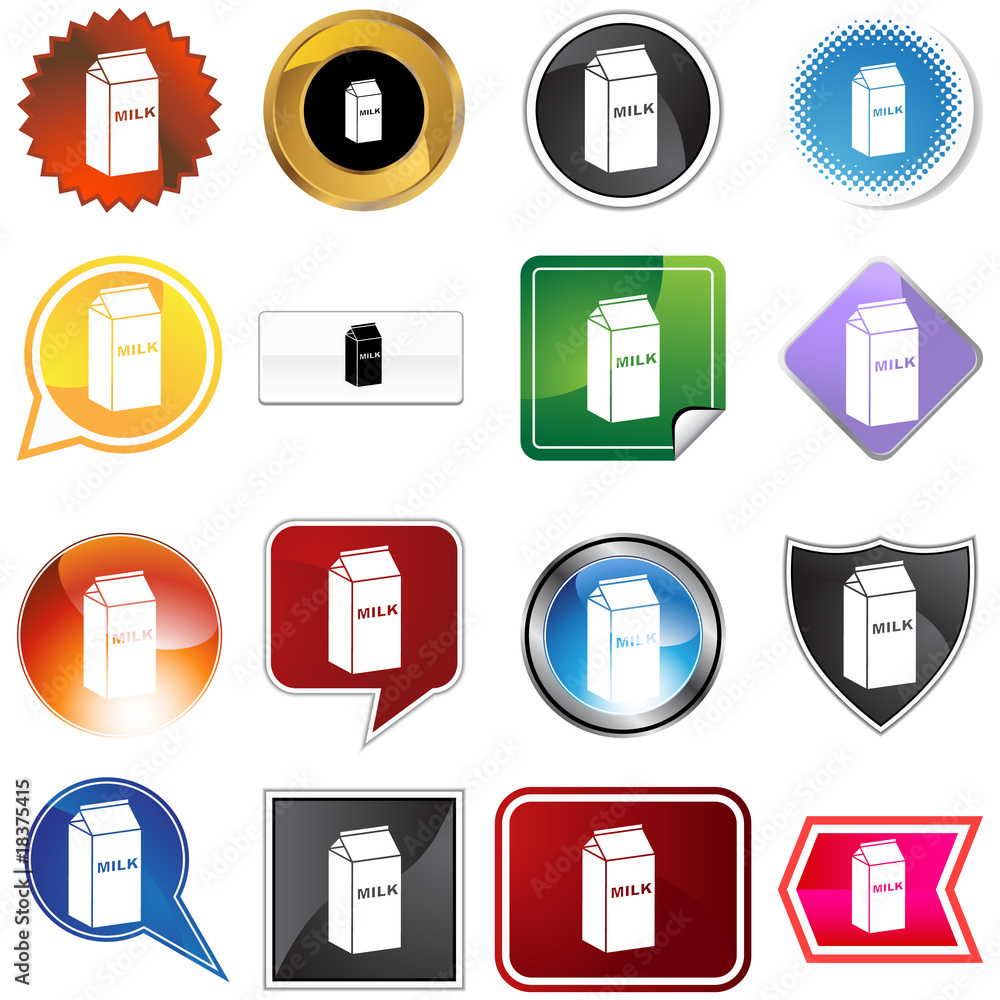 milk icon set milk icon set