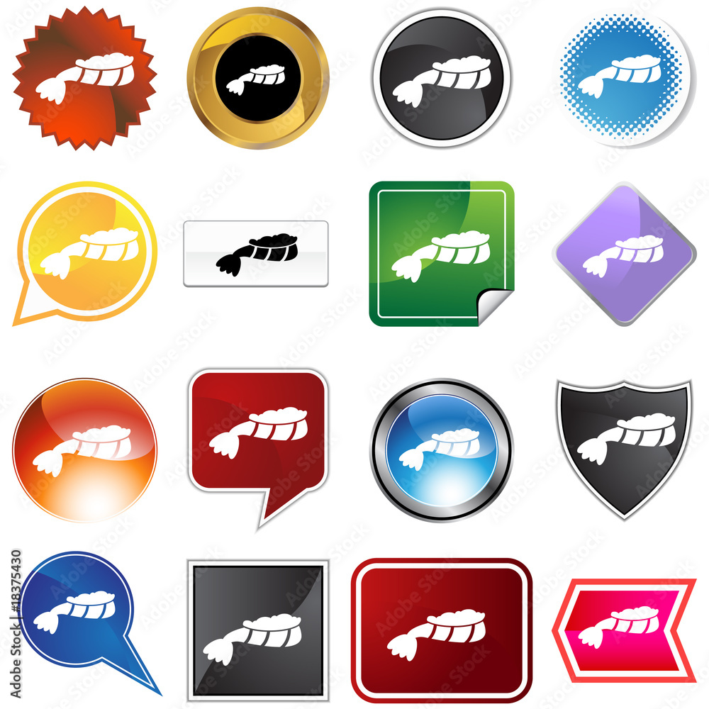 lobster tail icon set lobster tail icon set