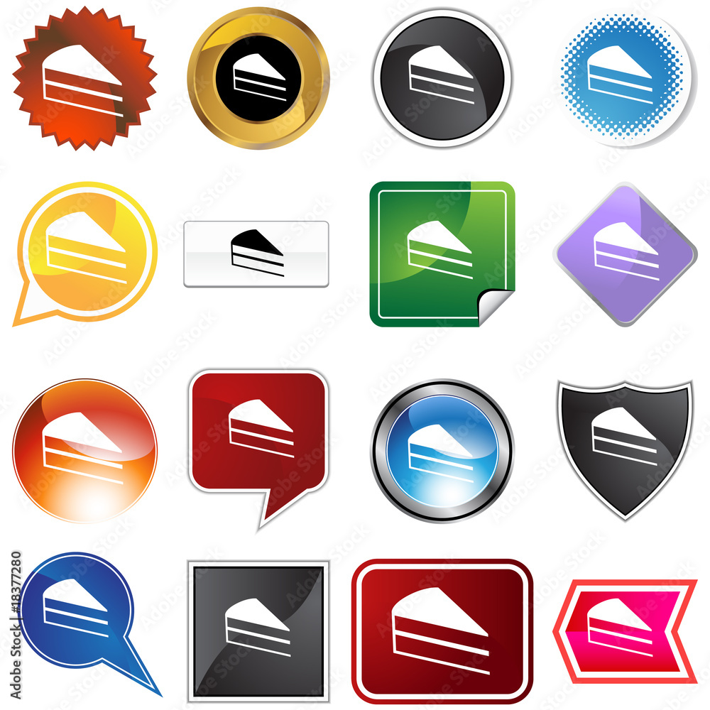 cake slice icon set cake slice icon set