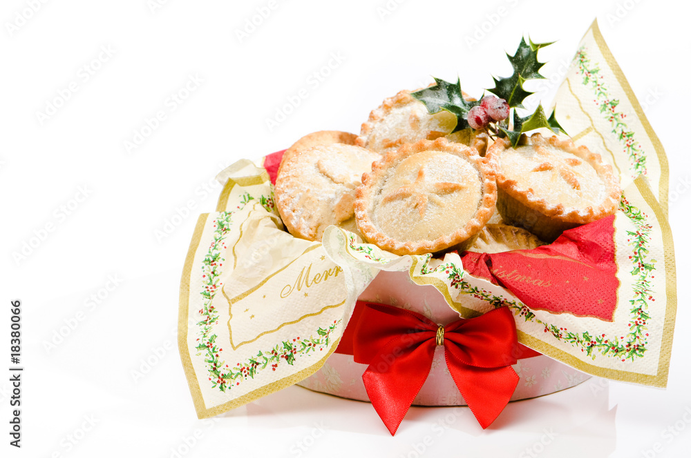 Naklejka premium Box Of Mince Pies