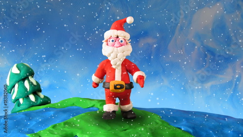 Santa Claus walk around earth-2