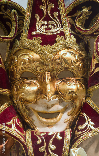red and gold mask from venice