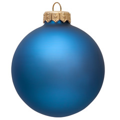 blue christmas ornament .
