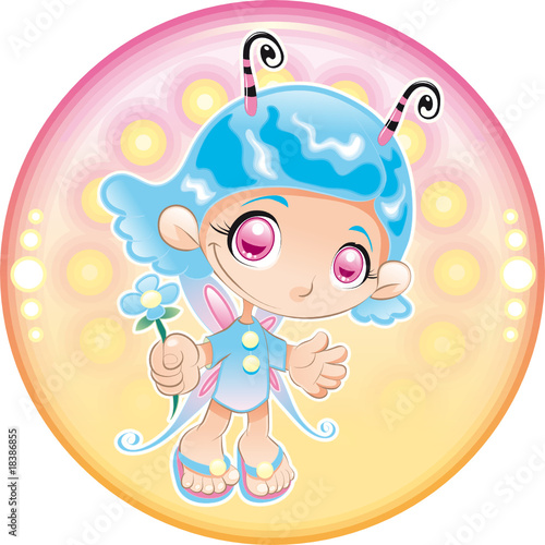 Baby Fairy. Cartoon and vec...