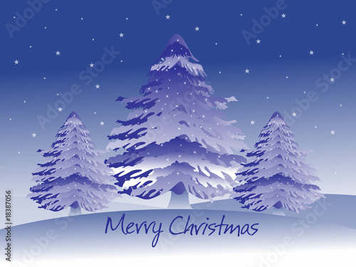 background with xmas tree illustration