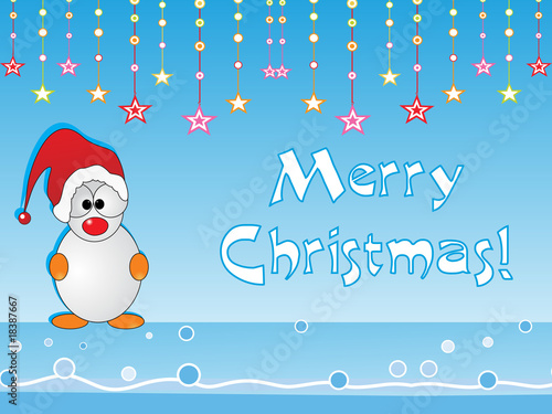 blue hanging star background with cartoon
