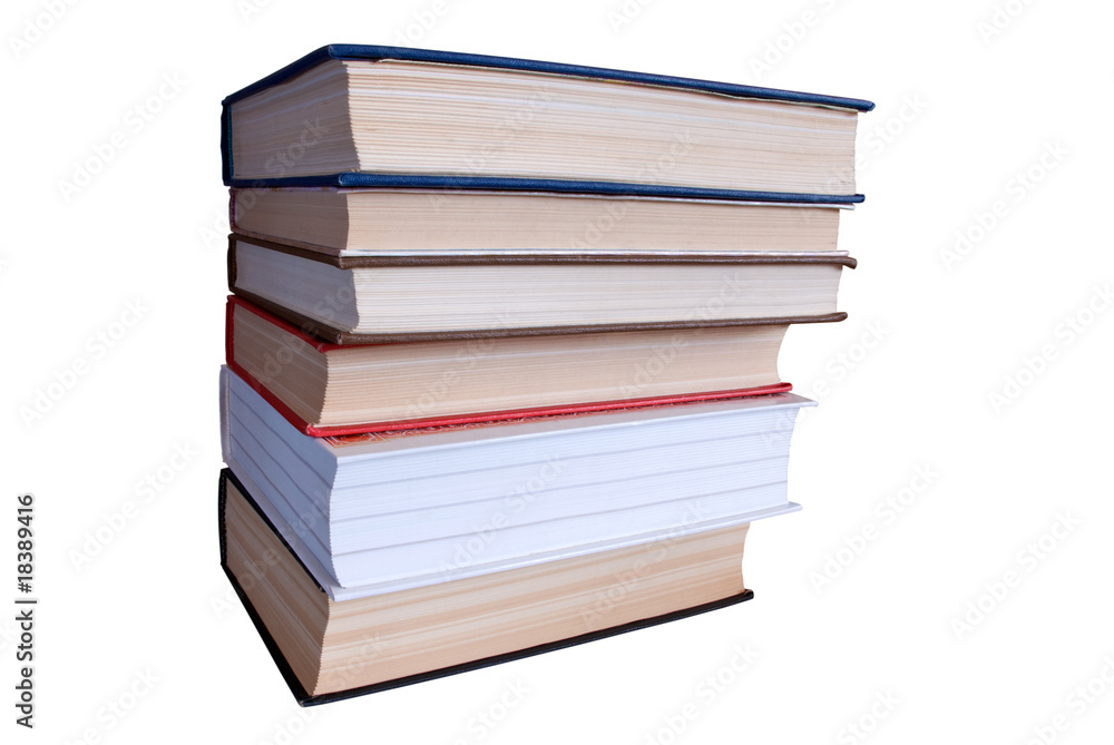 Books stack. Isolated on white with clipping path. Books stack. Isolated on white with clipping path.