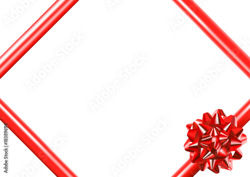 red ribbon around the corners