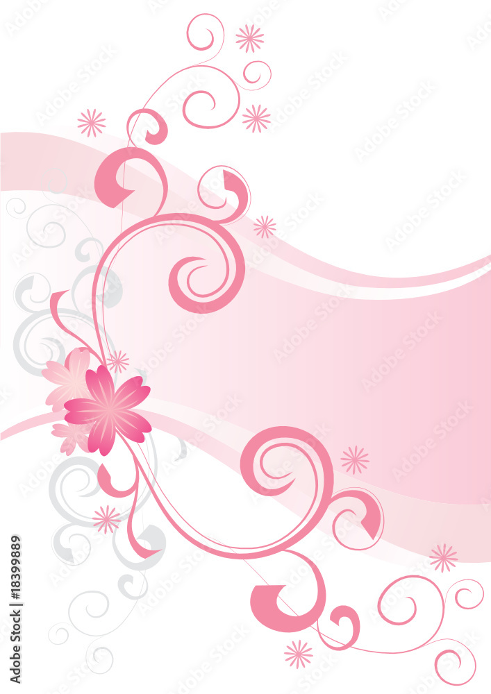 vector pink flower vector background