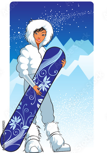 Pretty snowboarder