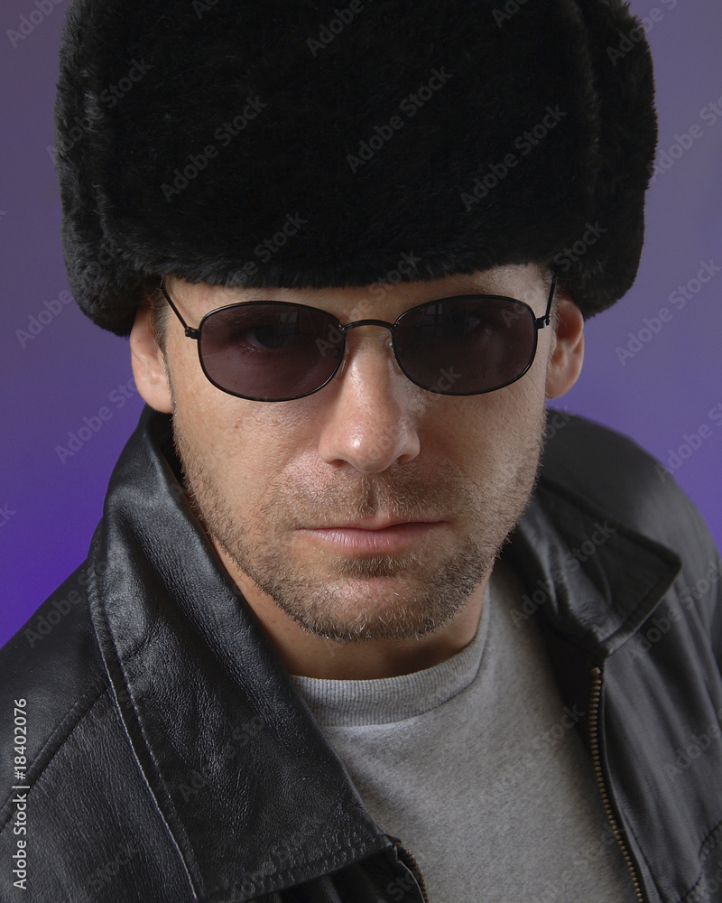 Russian man with Ushanka Russian man with Ushanka