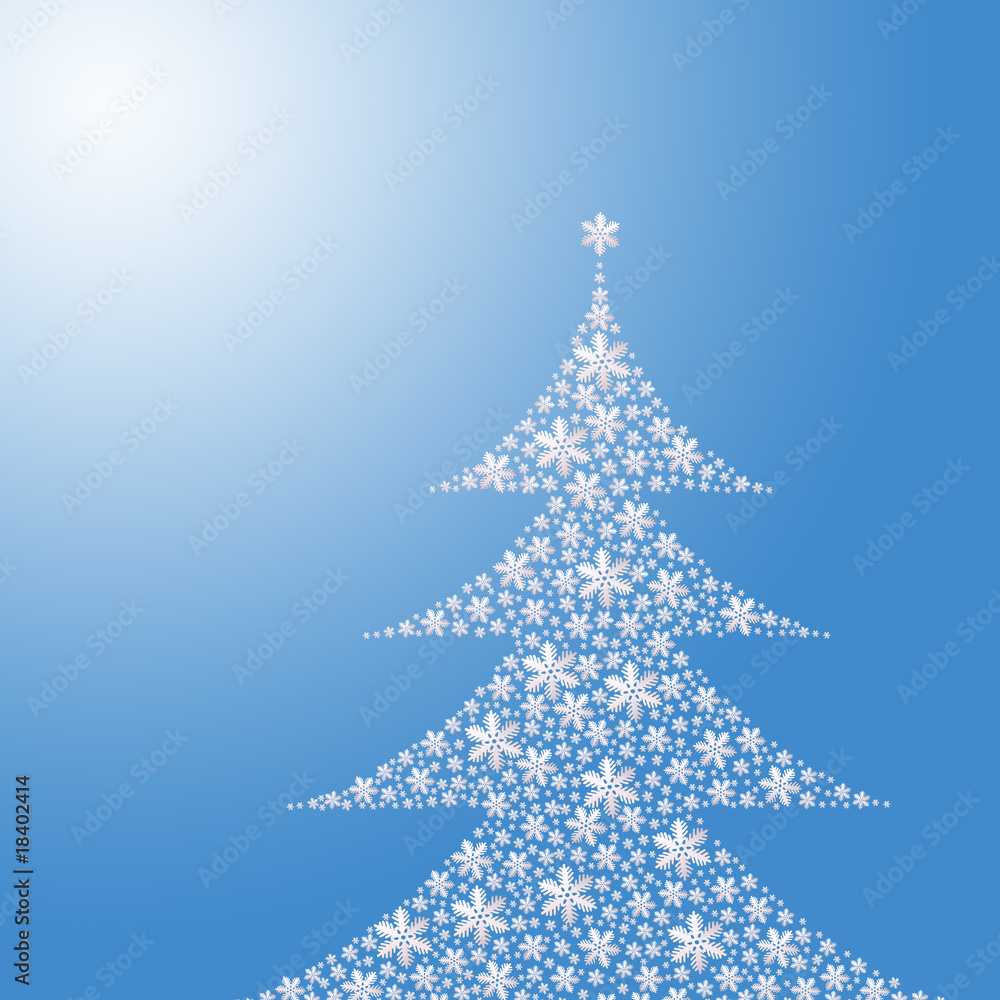 Weihnachtsbaum aus Schneeflocken Weihnachtsbaum aus Schneeflocken