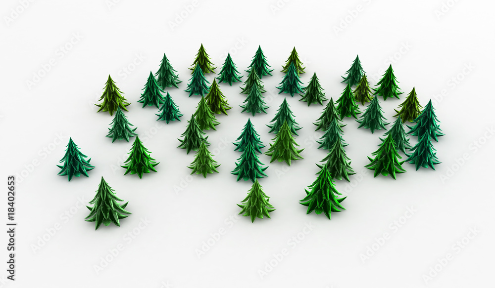 Obraz premium Green Fir Copse