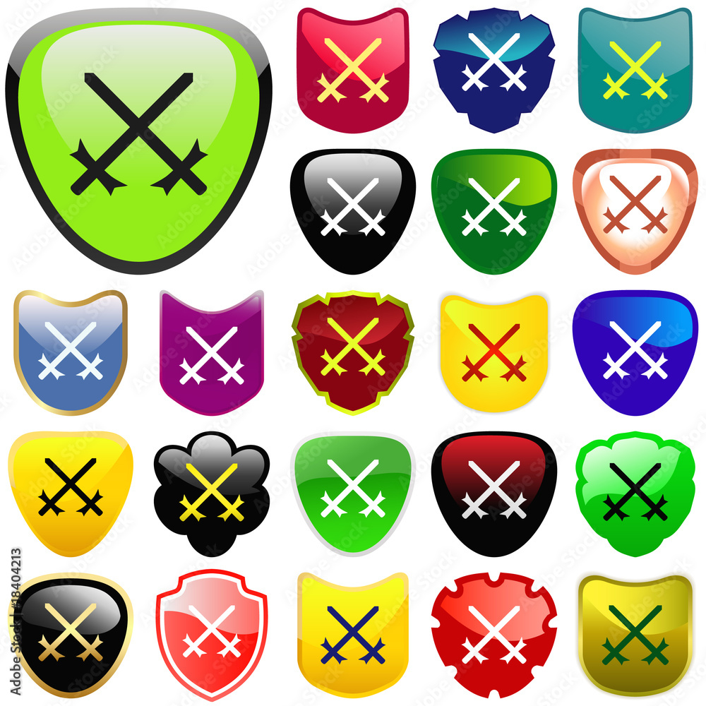 Vector set of heraldic symbols Vector set of heraldic symbols