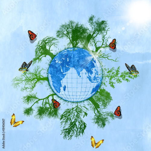 Tapety artystyczne Umwelt blauer Planet