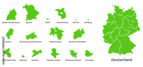 Photography Carte Régions d'Allemagne - Länder