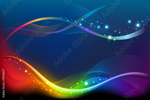 Abstract rainbow background with lights and stripped lines