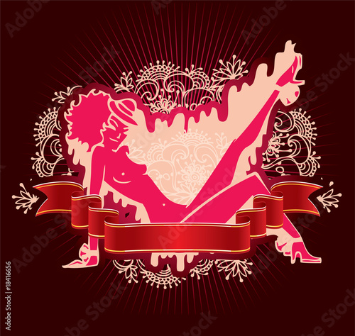 Elegance beauty girl banners