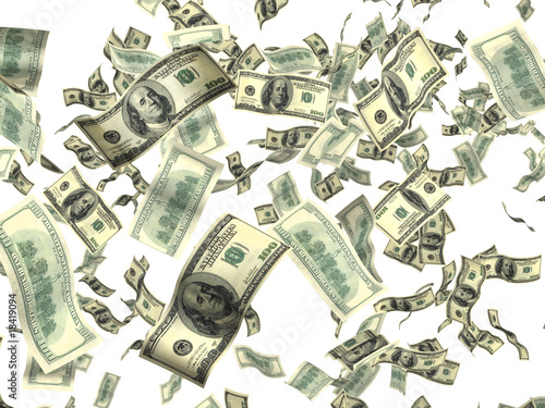 Money on white