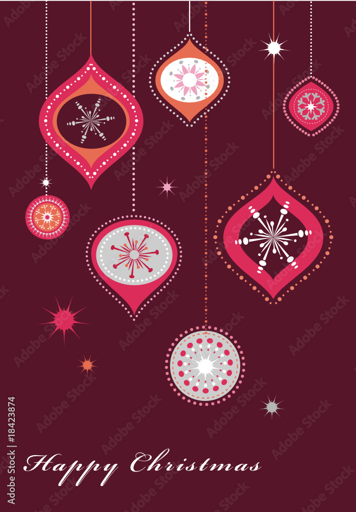 Naklejka premium Christmas background with decorative balls