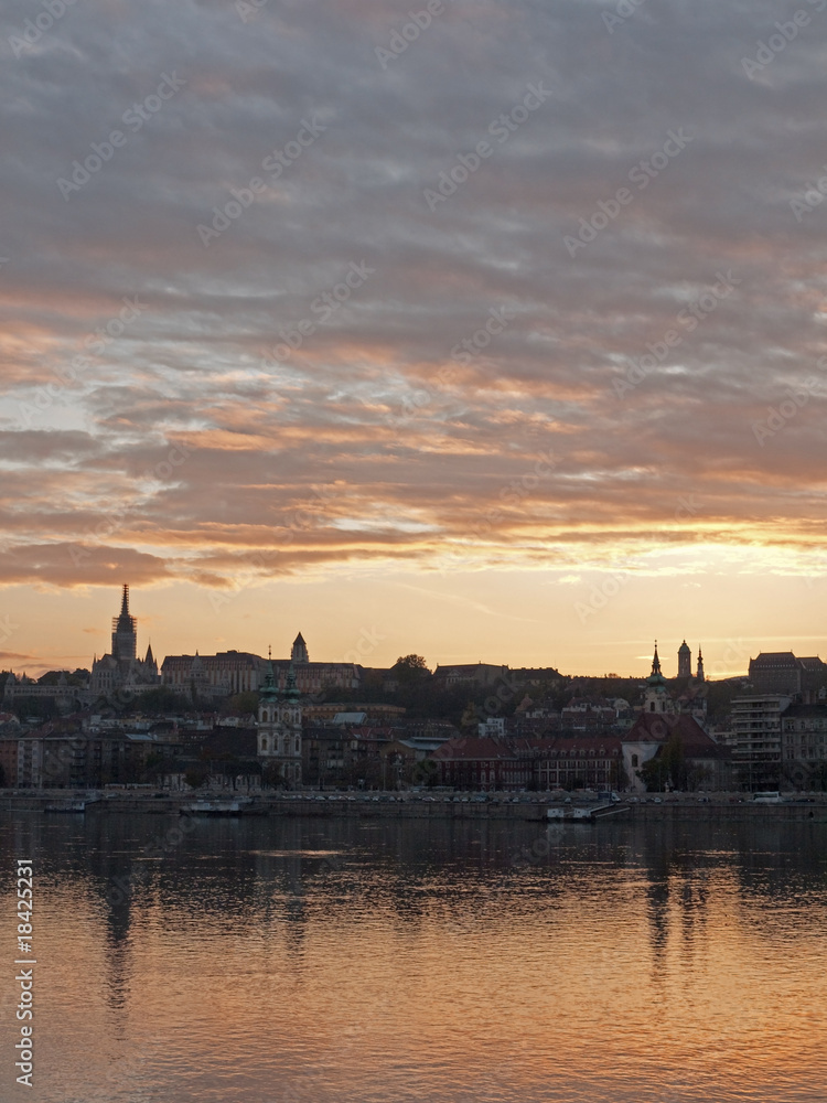Budapest at sunset
