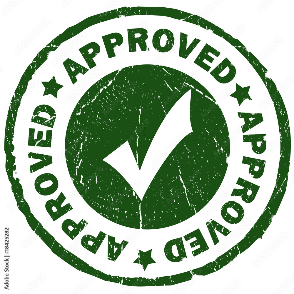 Naklejka premium Approved grunge stamp