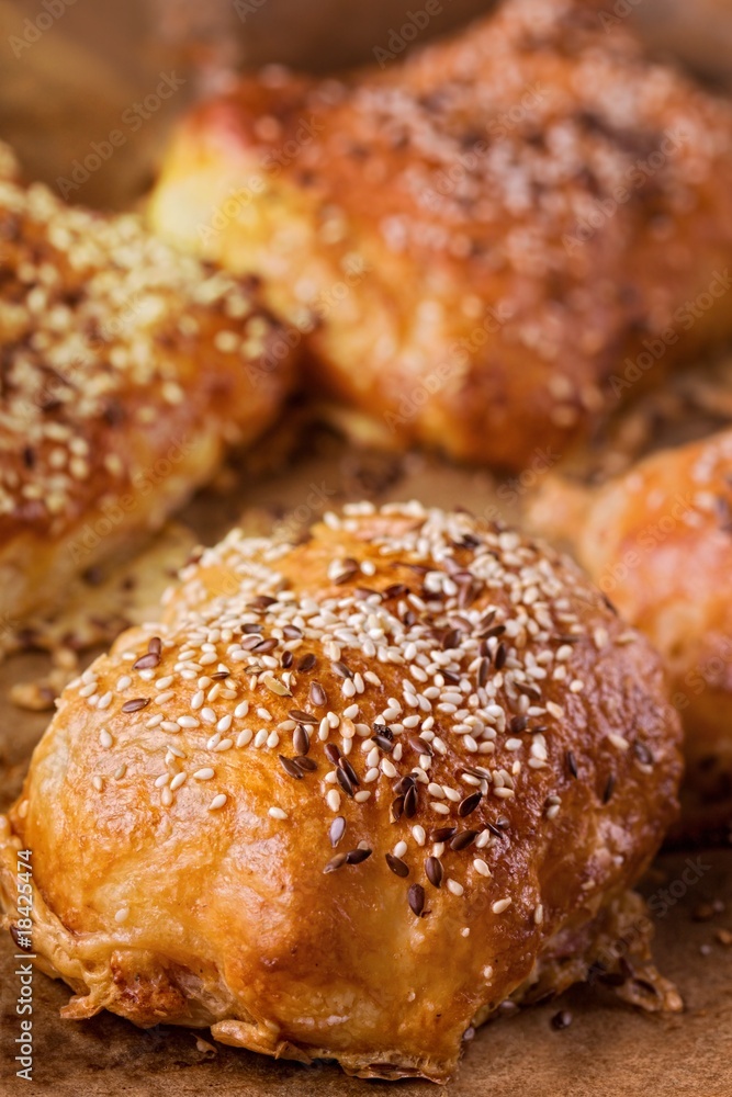 Home-made bread with sesame seed