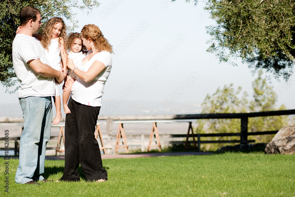 Parents and Children in a park