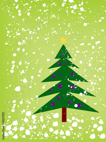 Weihnachtsbaum im Schnee